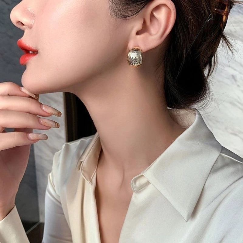 Silver Needle  Exaggerated Lovely Earrings Light Luxury High-grade Niche Earrings Fashion Metal Temperament Earrings For Women