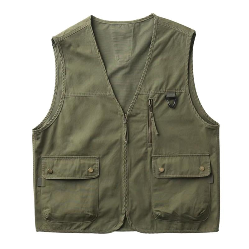 Men's Retro Workwear Outdoor Multi-pocket Vest