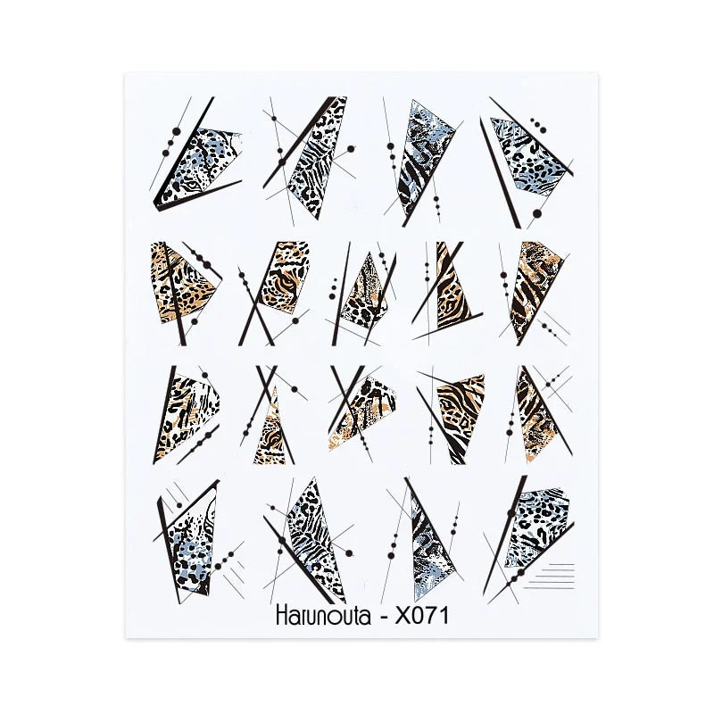 Harunouta Spring Water Nail Decal And Sticker Flower Leaf Tree Green Simple Summer DIY Slider For Manicuring Nail Art Watermark