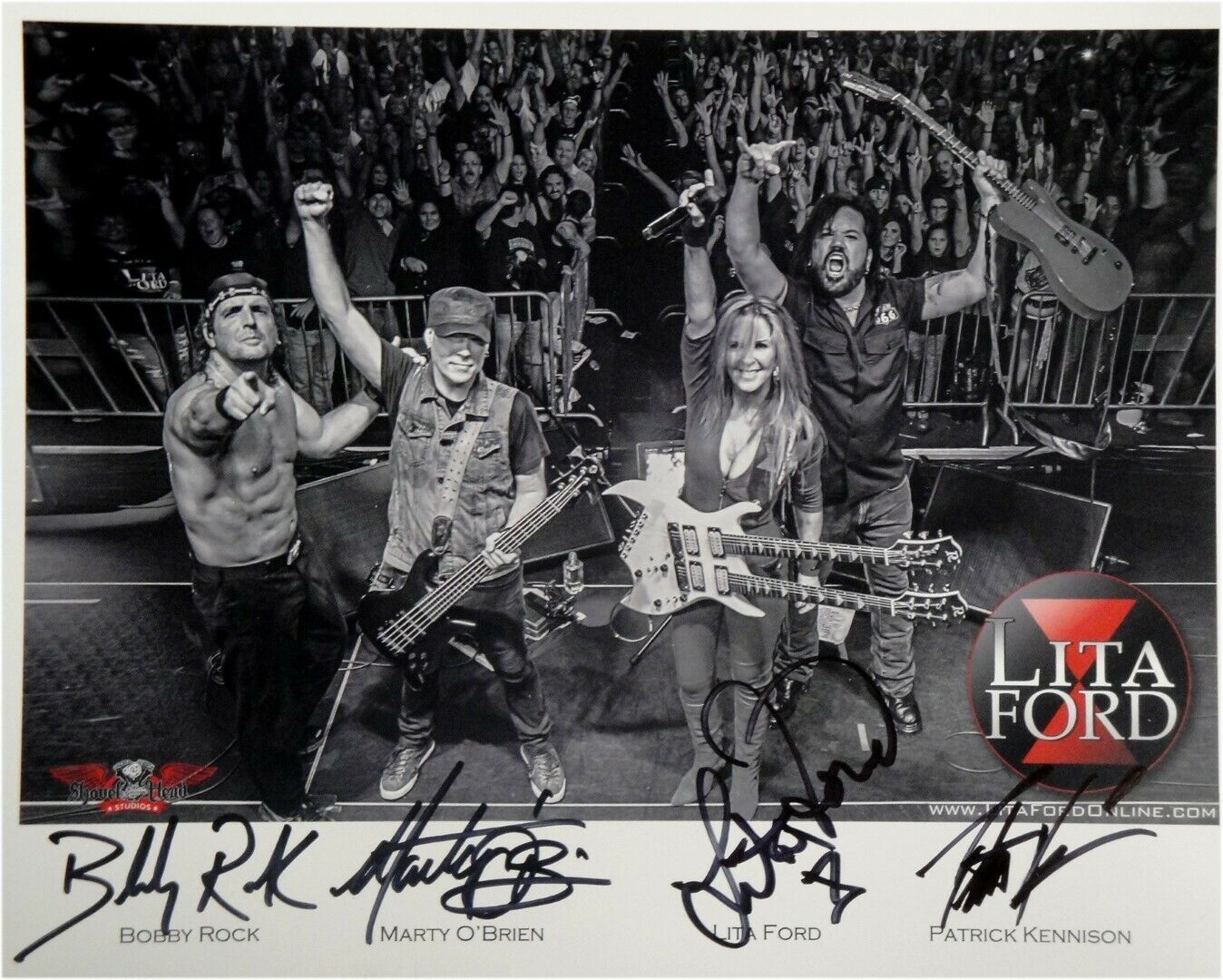 Lita Ford Hand Signed Band Autographed 8x10 Photo Poster painting Kiss Me Deadly Beverly Hills