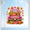 (US Local)Fall Truck DIY Diamond Art Pendant Diamond Painting Set for Wall Window