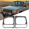 1 Pair Headlight Frame 5EM72SW1 Headlamp Bezel Cover for Jeep Cherokee 1998-2002