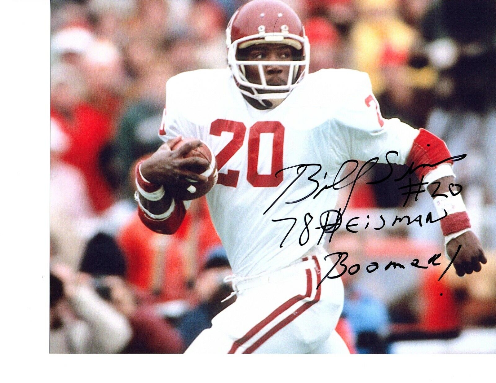 Billy Sims Oklahoma Sooners signed autographed 8x10 football Photo Poster painting Heisman 1978