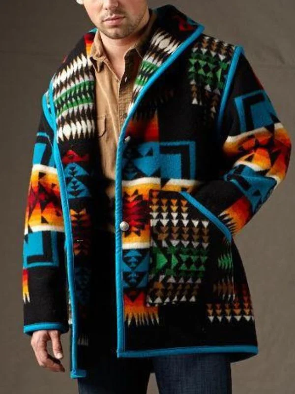 Men's Retro Western Reversible Car Coat