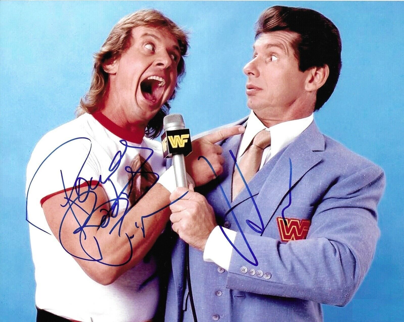 ROWDY RODDY PIPER / VINCE MCMAHON WWE WWF Autographed Signed 8x10 Photo Poster painting REPRINT