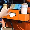 Car Back Seat Organizer with Cup Holder Tissue Box and Hooks Travel Accessories
