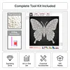 DIY Pearl Painting Butterfly for Home Wall Decor(25x25cm)