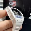 Richard Mille RM055 Bubba Watson White Ceramic Watch Black Ceramic Skeleton dial white Rubber Strap Super Clone