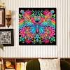 Neon-Regenbogen-Mandala-Schmetterling speziell geformte 5D-DIY-Teilbohrer-Diamanten-Punkte, Edelstein-Kunst-Kits mit Rahmen, Diamanten-Gem&auml;lde, Edelst
