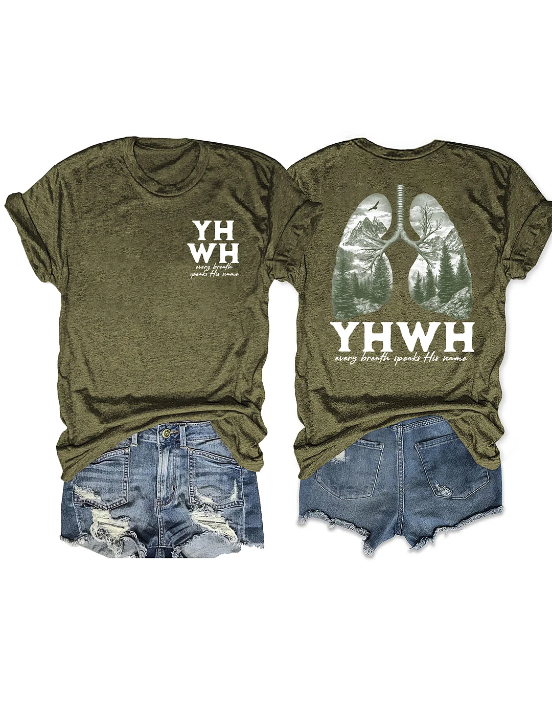 Yhwh Lungs Christian T-shirt