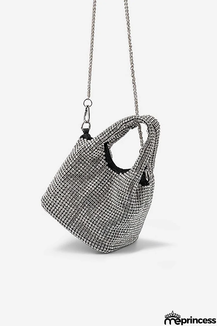 Rhinestone Bucket Handbag Crossbody Bag