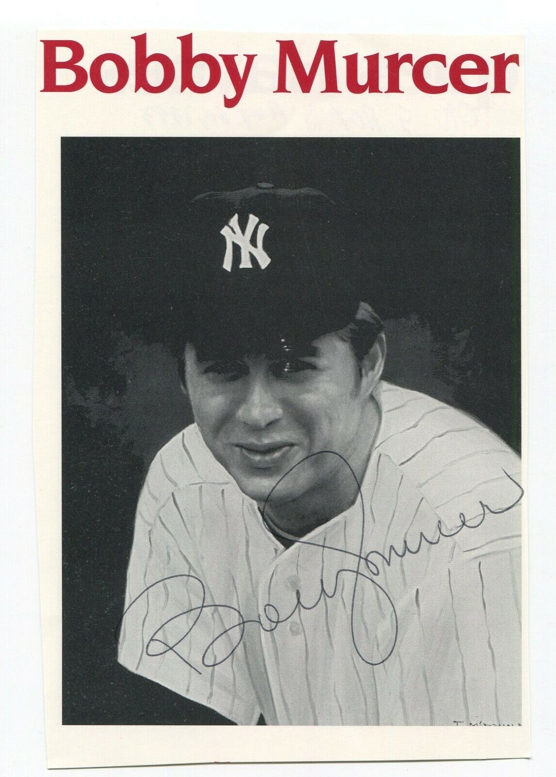 Bobby Murcer Signed Paper Cut Photo Poster painting Autographed Signature Baseball Yankees