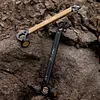 Camping Tent Staple Hammer Aluminum Alloy Hammer for Hiking Gardening (Black)