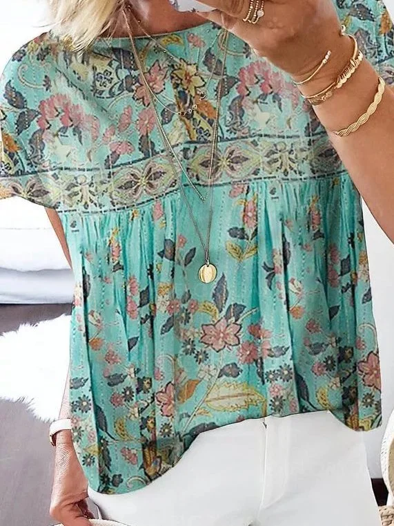 Casual Short Sleeve Shirts & Tops Zaesvini