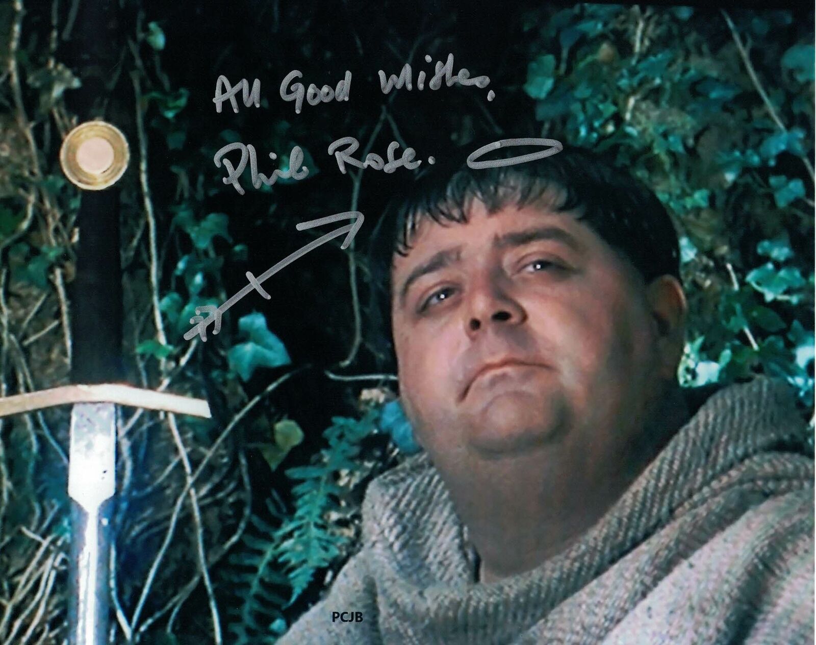 PHIL ROSE - Friar Tuck in Robin of Sherwood - hand signed Photo Poster painting