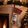 DIY Diamond Painting Christmas Stockings Hanging Ornaments Large Capacity Xmas Socks Pendant Wear Resist Candy Gift Storage Bags for Family Christmas Holiday Party Decoration (Christmas cat)