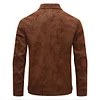 Thin Men's PU Leather Faux Suede Jacket, Solid Color, Simple Style, Versatile Lapel Casual Top, Business Casual Men's Wear, Casual Men's Jacket.