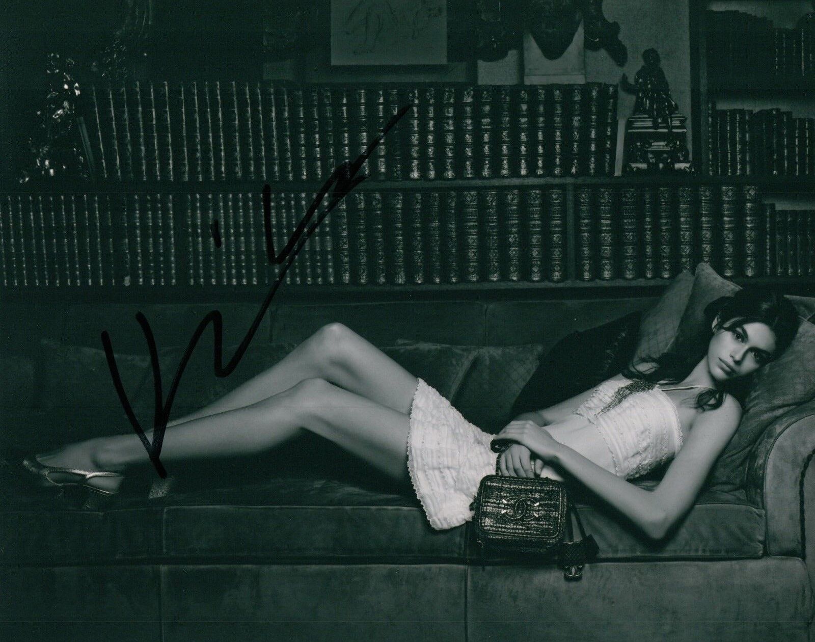 Kaia Gerber IMG Super Hott B&W Model Signed 8x10 Photo Poster painting COA Crawford 3