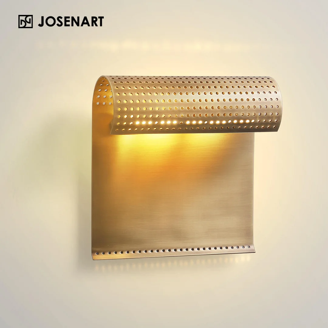 Midcentury Wall Lights in Brass, 1970s JOSENART Josenart