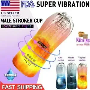 pornhint Pornhint Realistic Sex Toy Pocket Vagina Pussy Cup Stroker For Male Masturbator Vibration