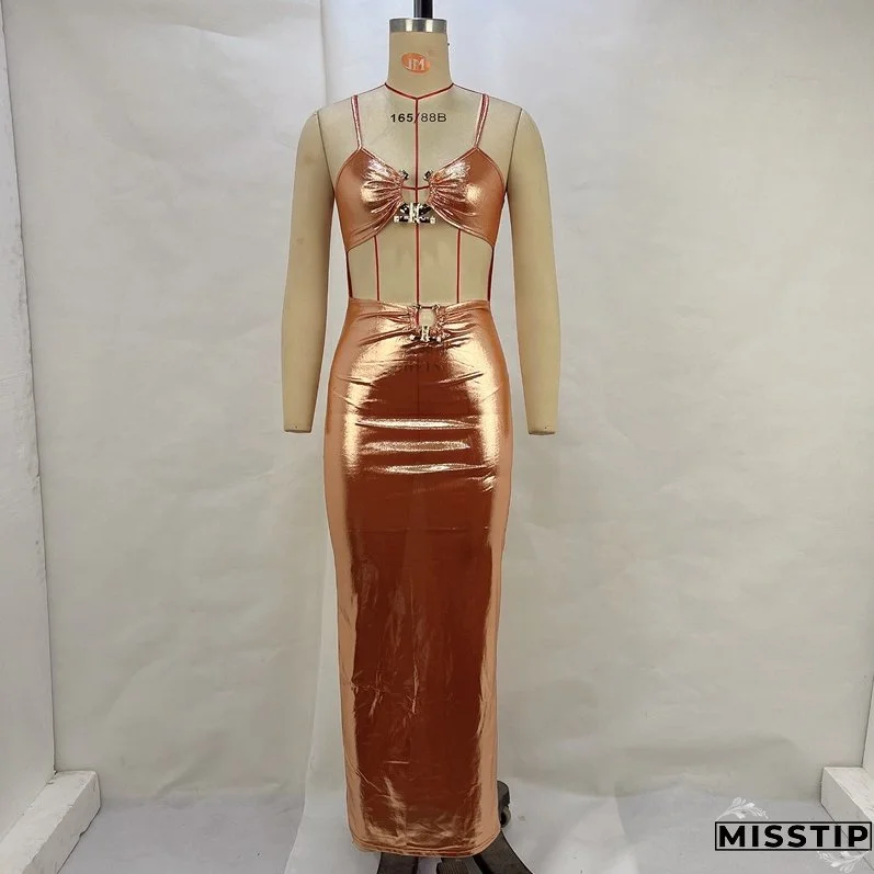 Women Summer Sexy Cutout Strap Dress