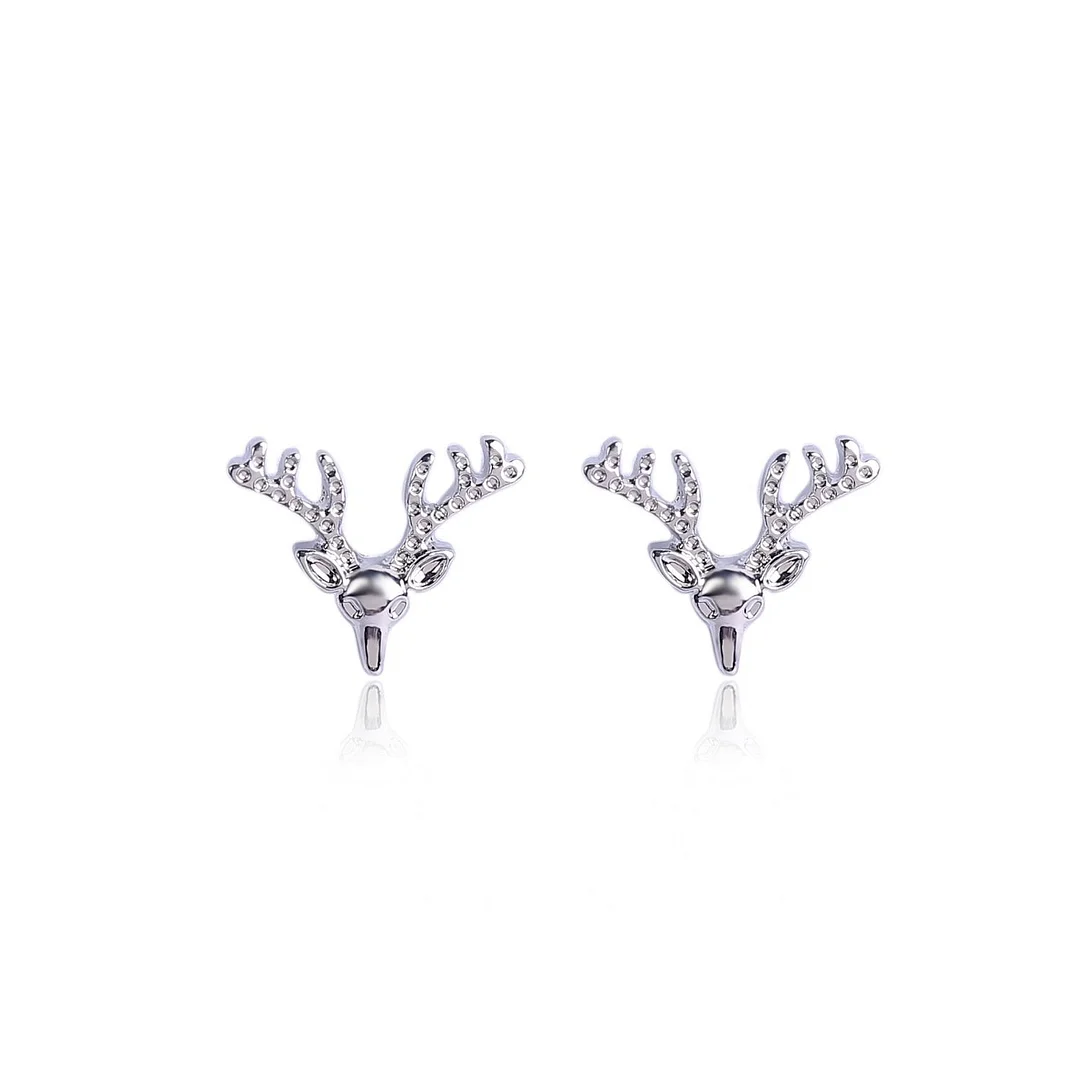 Christmas Earrings with diamond Christmas Tree Earrings