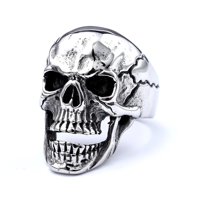 Hip-Hop Punk Skull 304 Stainless Steel Halloween Men’S Rings