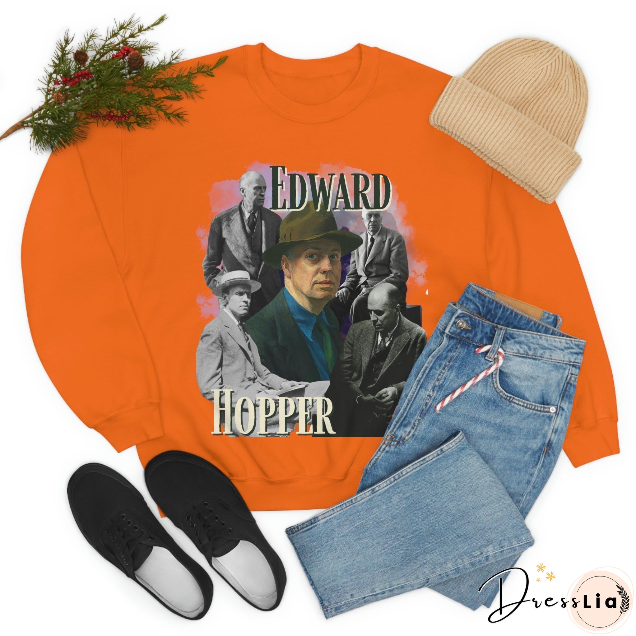 Edward Hopper Sweatshirt, Y2K Style Bootleg Famous American Realist Artist Fan Retro Pullover Crewneck, Artist Gift