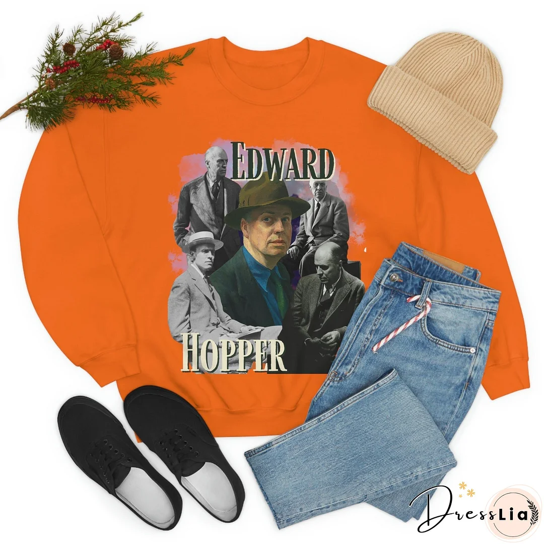 Edward Hopper Sweatshirt, Y2K Style Bootleg Famous American Realist Artist Fan Retro Pullover Crewneck, Artist Gift