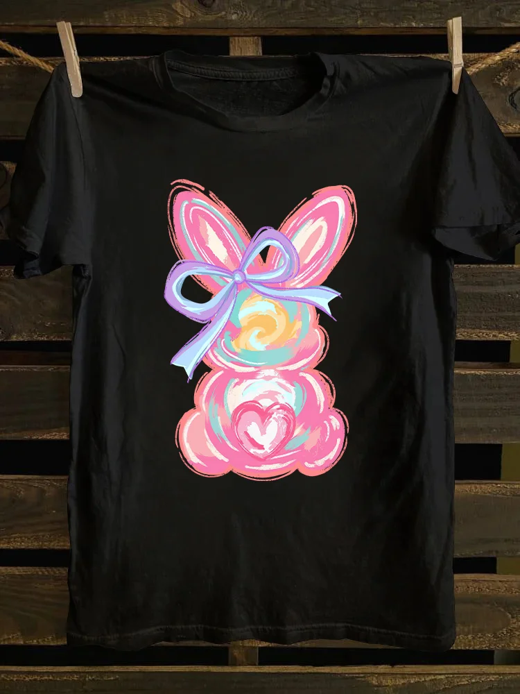 Brushstroke Bunny Easter T-shirt