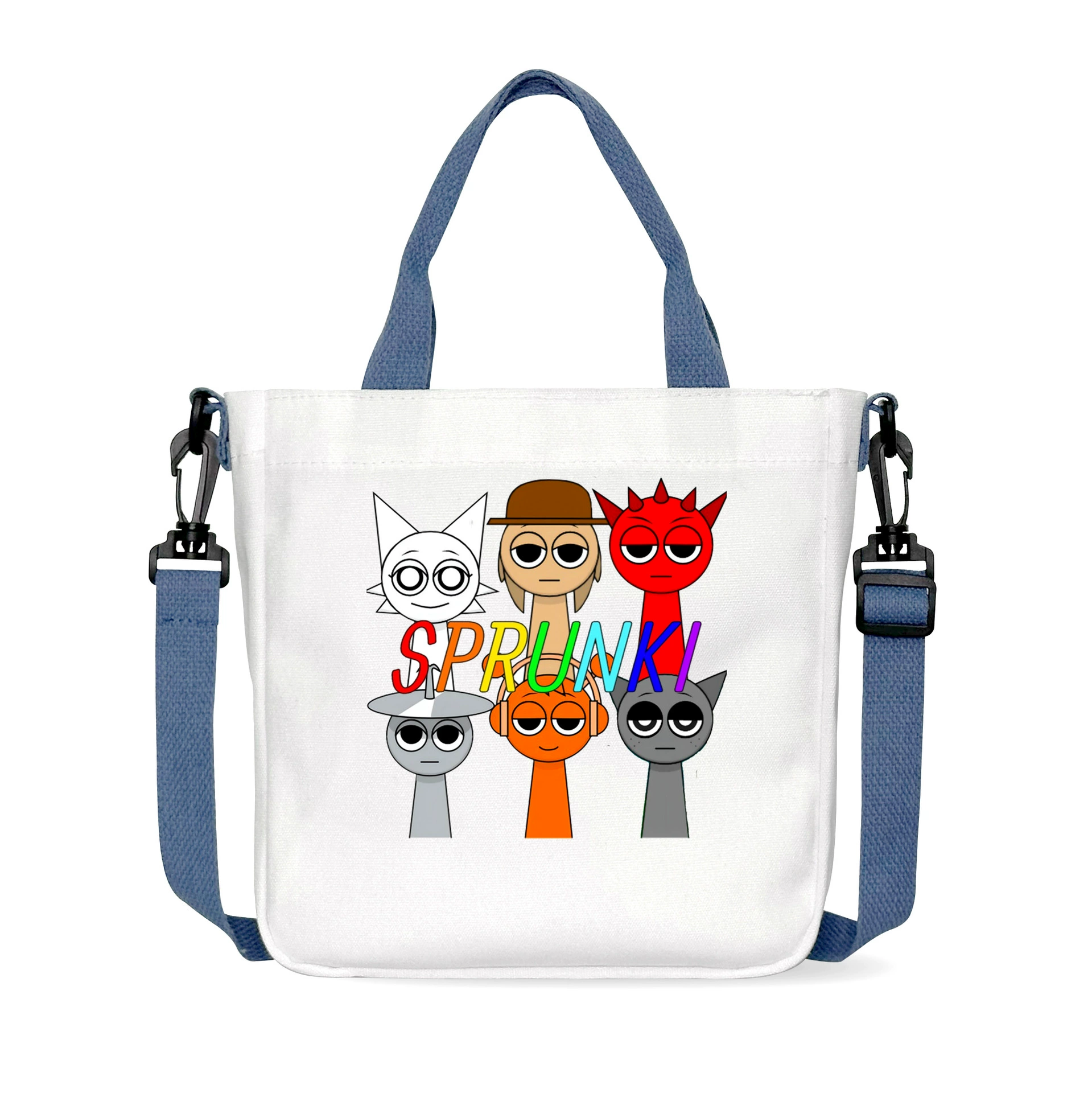 Sprunki  Canvas bag | Student canvas bag｜Can be worn crossbody｜Ladies shoulder bag