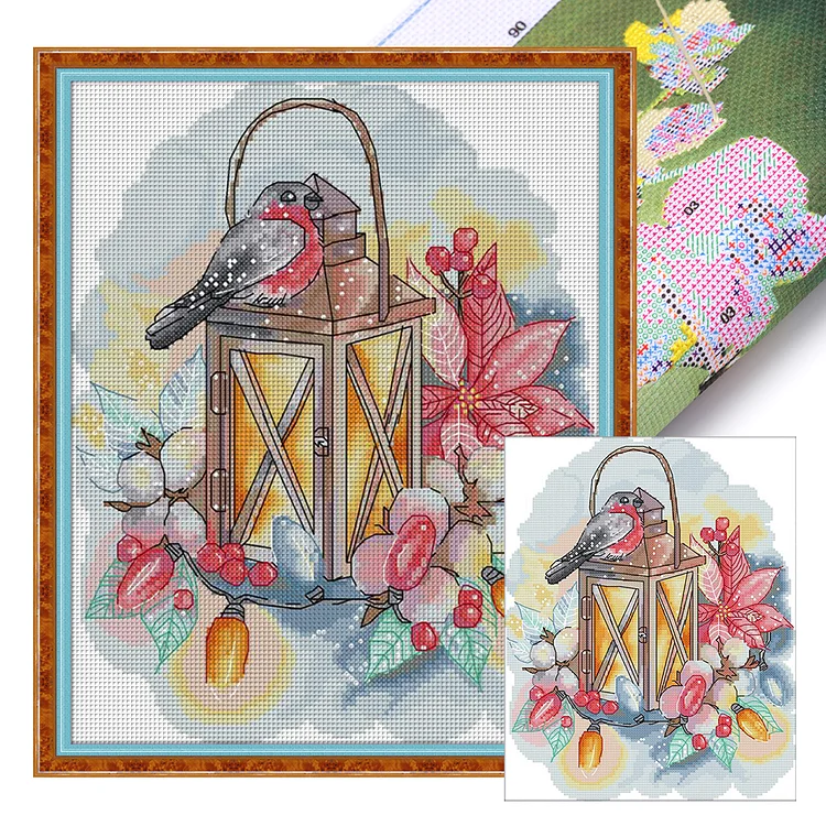 Joy Sunday-Bird And Lamp (28*34cm) 14CT Stamped Cross Stitch gbfke