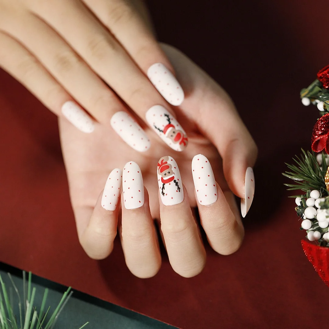 Christmas Series Fake Nails Full Cover Fake Nails DIY Glue Press On Nails Nail Supplies For Professionals-Nail Inspo