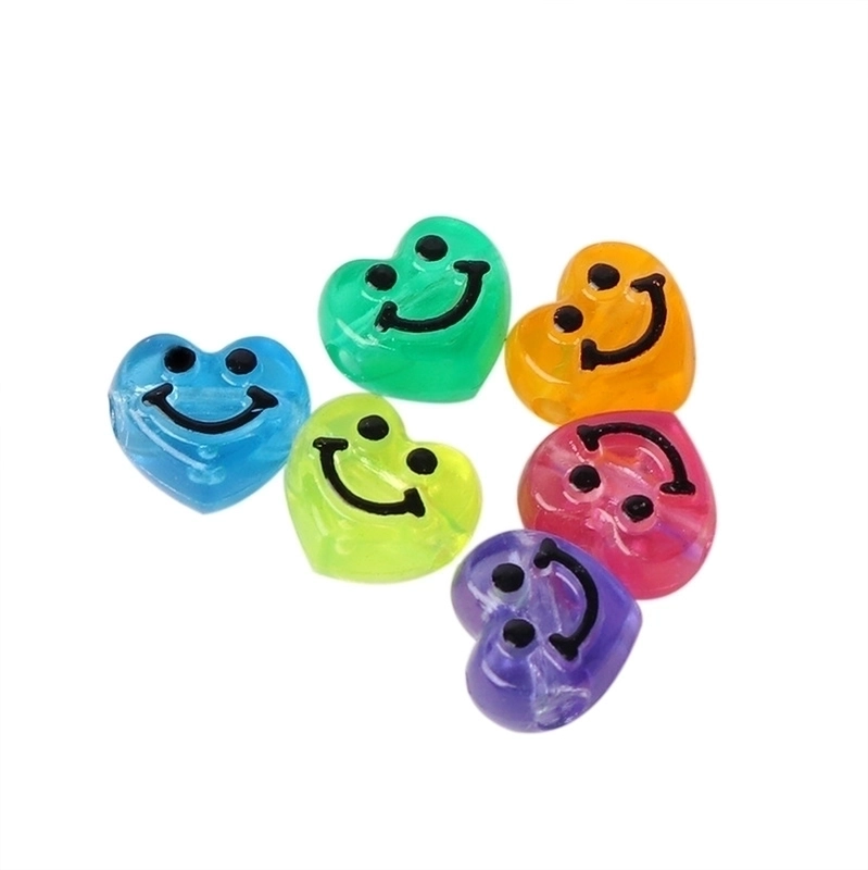 100 Pieces Arylic Smile Face