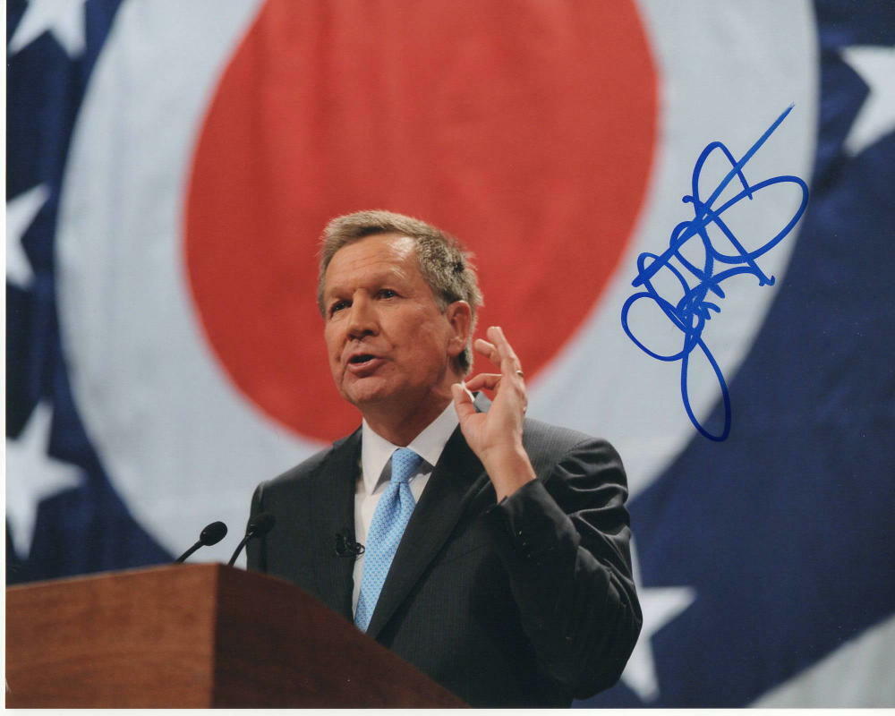 JOHN KASICH SIGNED AUTOGRAPH 8X10 Photo Poster painting - OHIO GOVERNOR IT'S UP TO US 2020 TRUMP