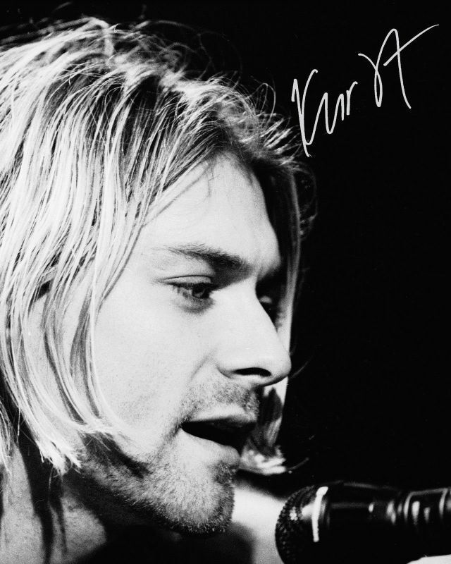 Kurt Cobain - Nirvana Autograph Signed Photo Poster painting Print