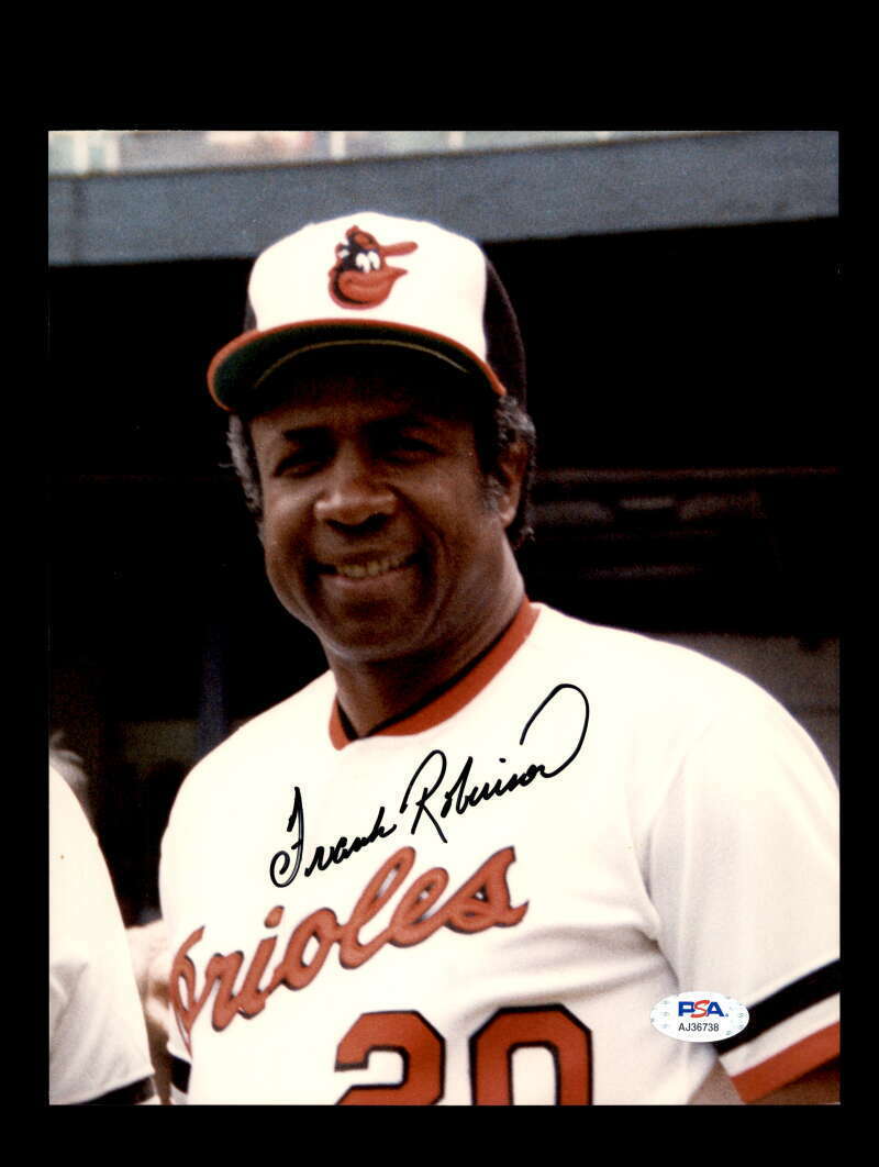 Frank Robinson PSA DNA Coa Signed 8x10 Photo Poster painting Orioles Autograph