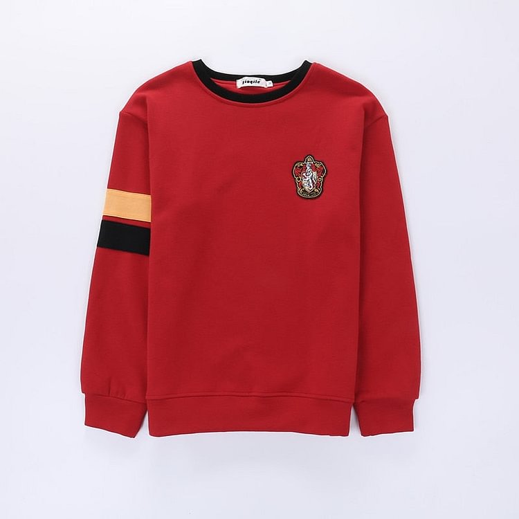 Mayoulove Harry Potter Slytherin Ravenclaw Deluxe Cotton Sweater Hogwarts School Sweatshirt Coat fleece-lined-Mayoulove