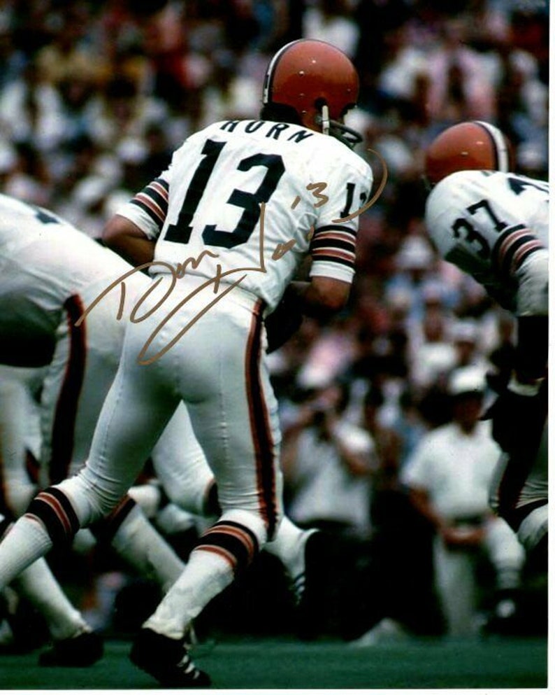 Don horn signed autographed nfl cleveland browns Photo Poster painting