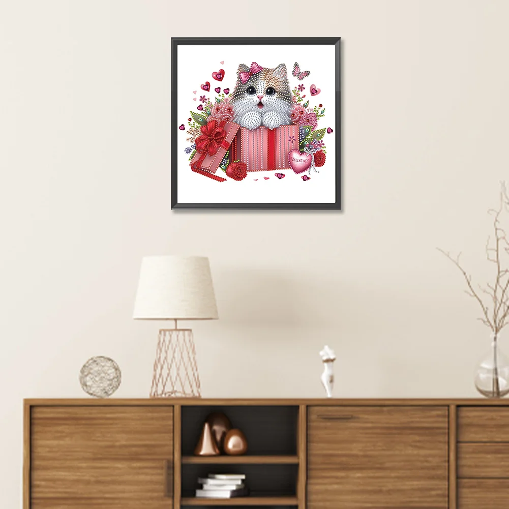 Special Shape Diamond Painting 30*30cm - Surprised Cat