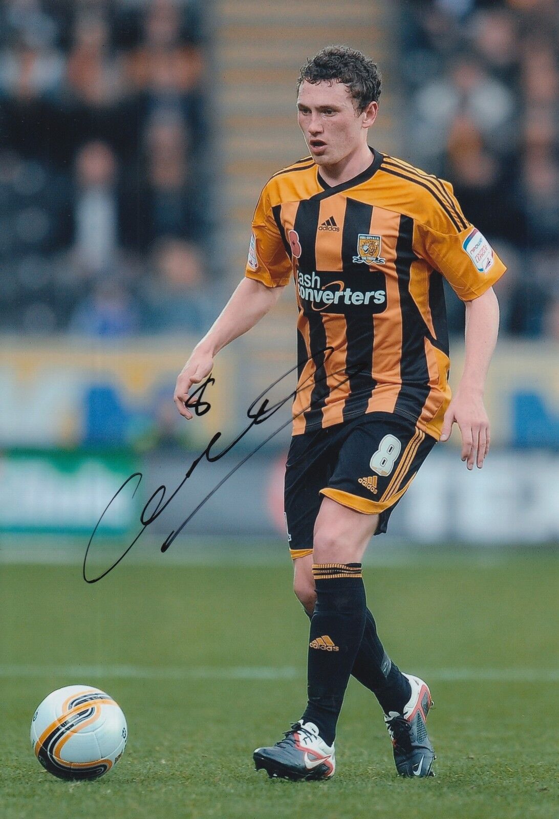 HULL CITY HAND SIGNED CORRY EVANS 12X8 Photo Poster painting.