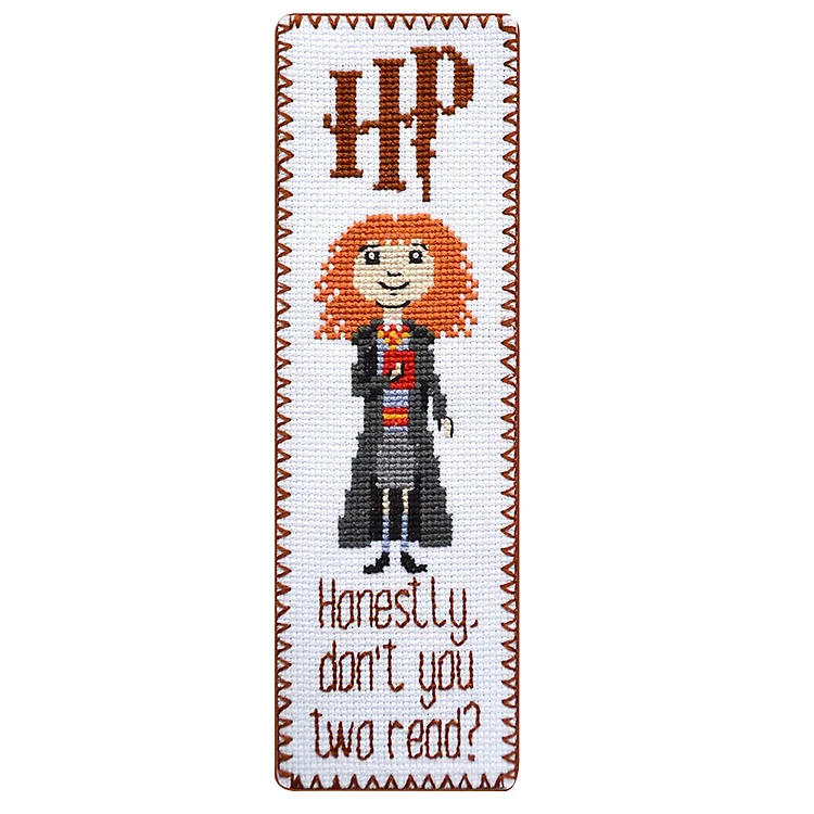Harry Potter Girl 14CT 18*6CM Double Sided Counted Cross Stitch Bookmark