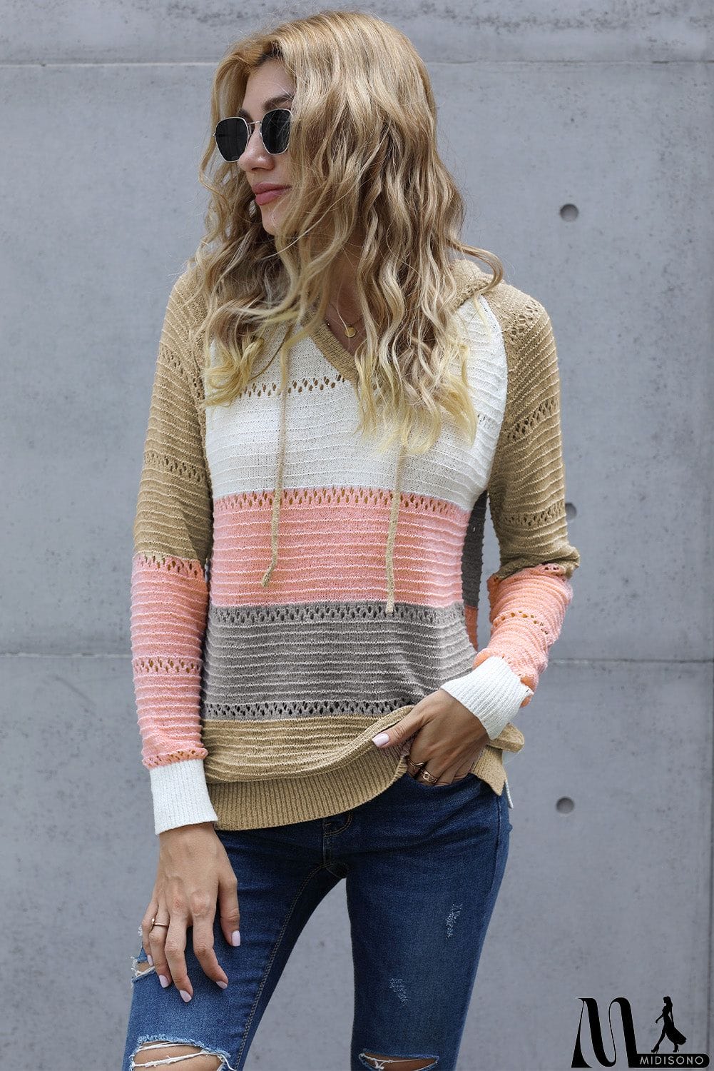 MidiSono - Classic Beach Bonfire Knitted Hoodie