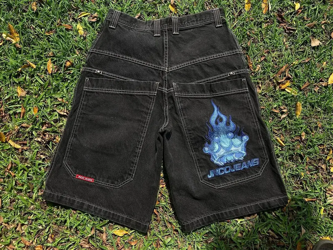 Brownm Pants Men's Loose Wide-Leg Retro Gradient Jeans Men's Tide Card High Street Straight Tube Overs