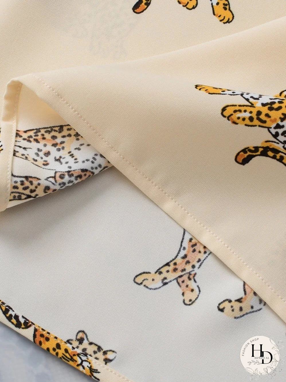 Tempting Printed Lapel Single-Breasted Long-Sleeved Blouse