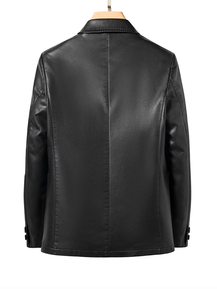 Men's leather suit jacket