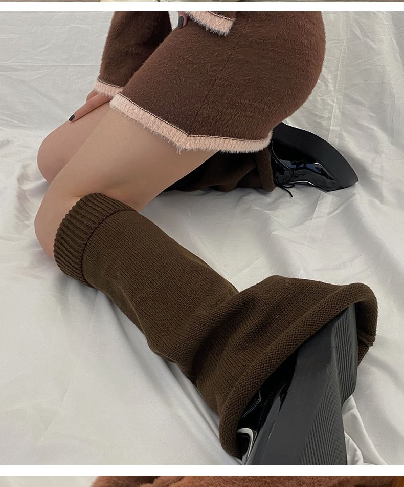 JAPANESE JK FLARED KNIT LEG WARMERS