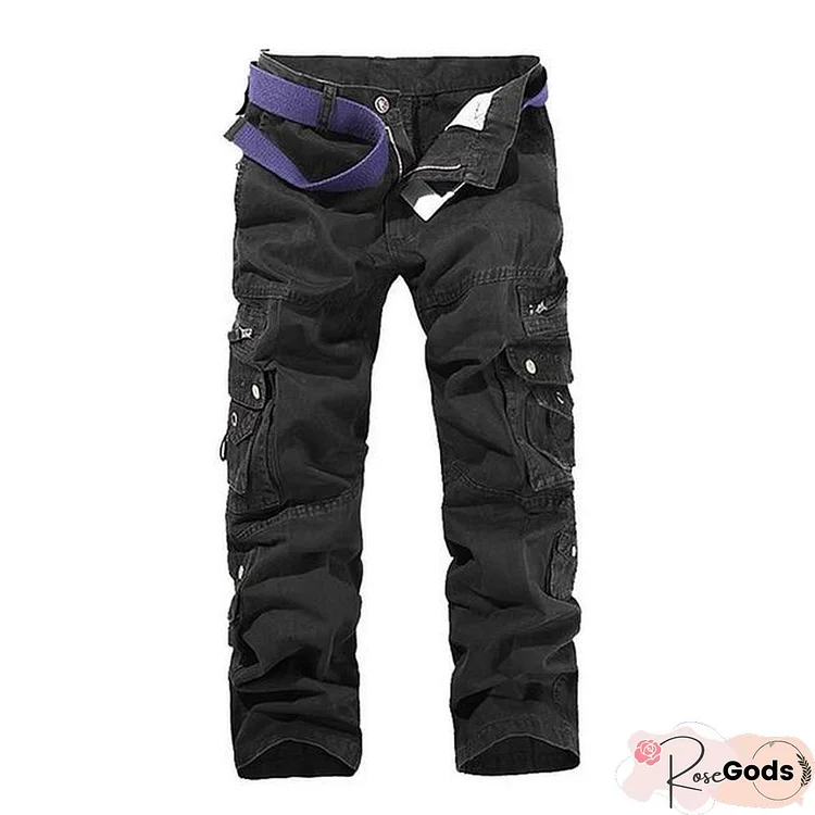 Men's Tactical Pants Joggers Casual Male Cargo Pants Cotton Trousers Multi Pocket Military Style Green Pants