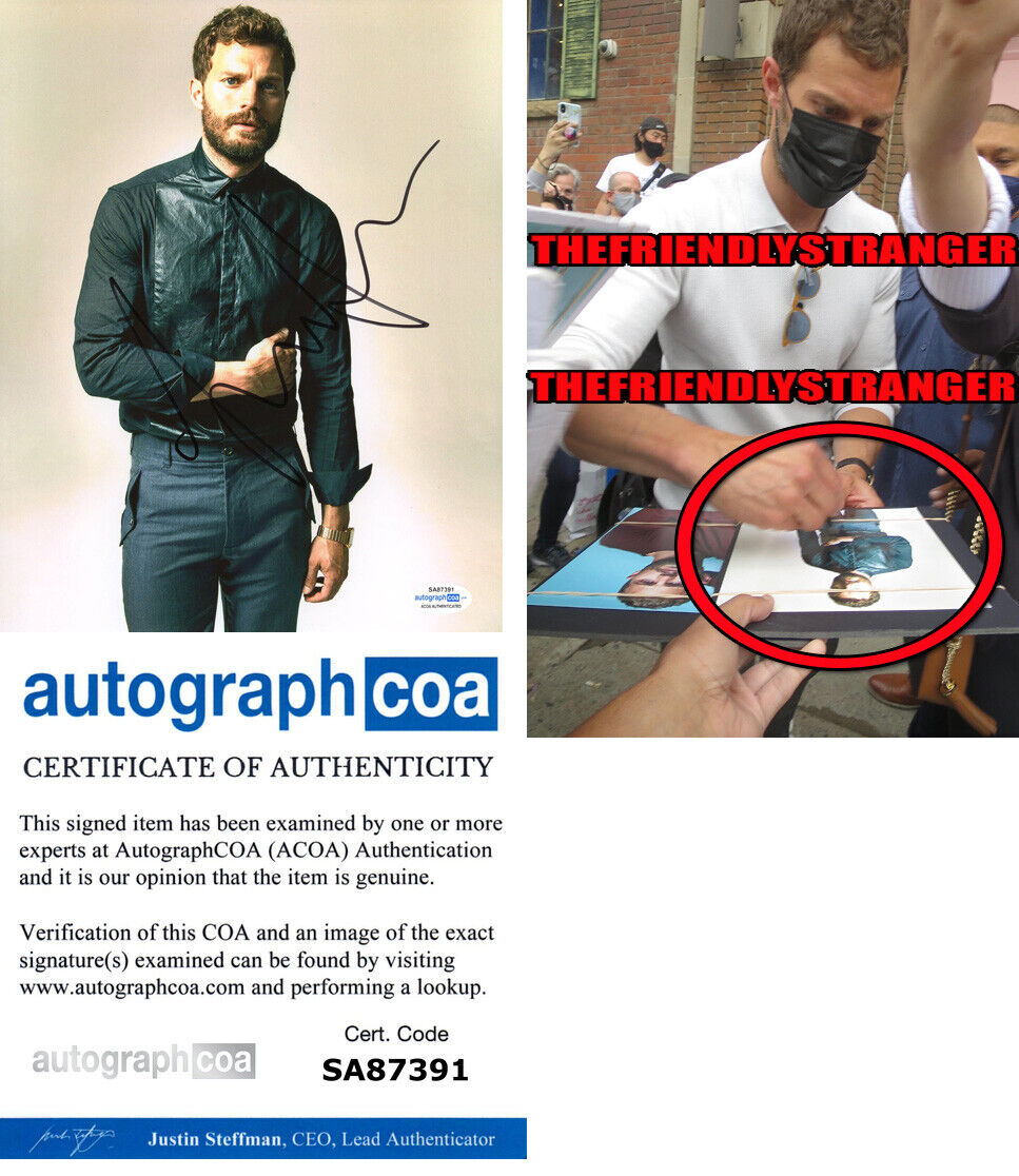 JAMIE DORNAN signed 8X10 Photo Poster painting i EXACT PROOF Sexy FIFTY SHADES Belfast ACOA COA