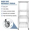 [US Local Warehouse] 5 Tier Wire Storage Rack with Wheels Garage Shelving Each Layer Support 250KG Shelving Units 70.87x59.76x23.98in for Warehouse Hospital Commercial Space